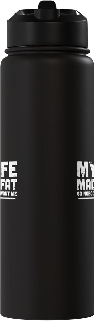 Bote de agua acero inoxidable para hombres insulado con frase divertida padre