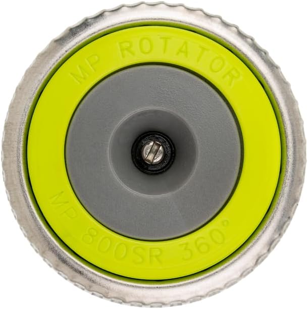Cabezal spray rotatorio 360° para riego césped gris verde