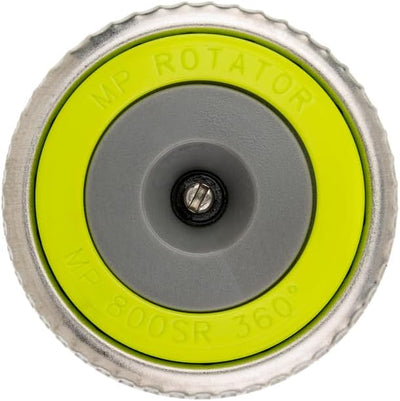 Cabezal spray rotatorio 360° para riego césped gris verde