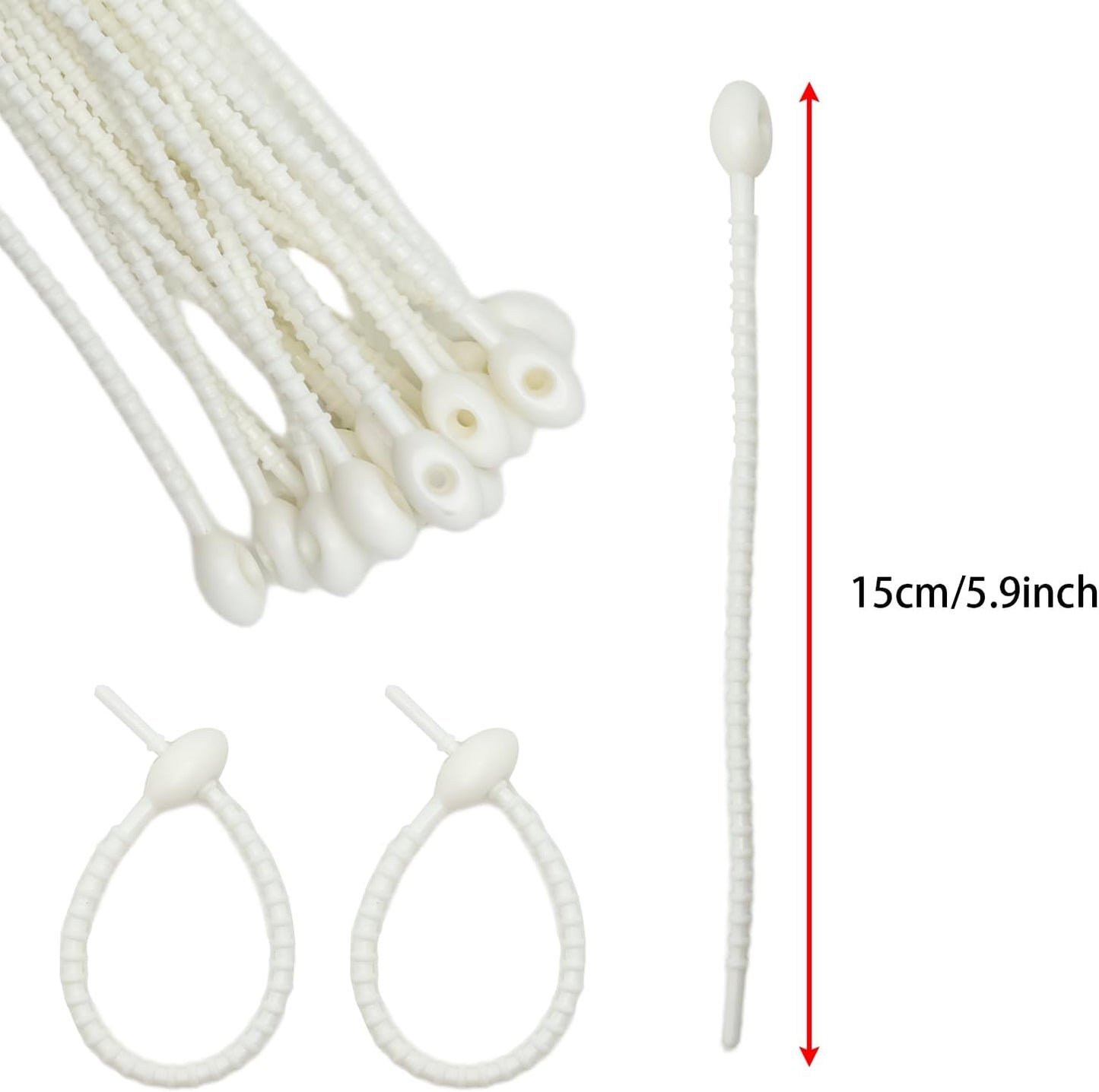 20 Bridas Silicona Autoblocantes Reutilizables 6pulg Color Pastel