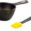 Olla Hierro Fundido 15.2oz Pincel Silicona Untar Negro Amarillo