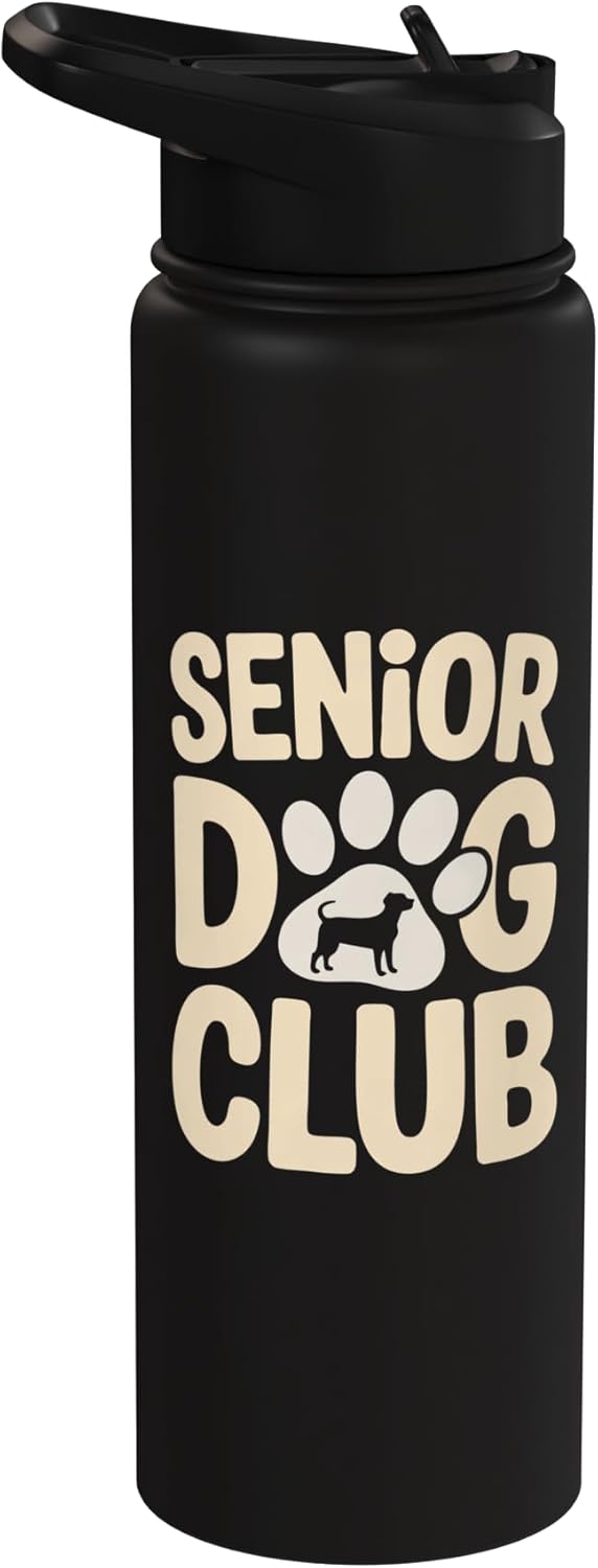 Bote de agua para perros de acero inoxidable aislado con diseño divertido