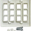 Placa pared Keystone 12 puertos comp con conectores