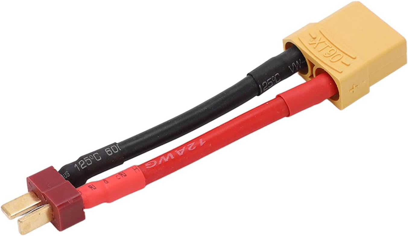 Conector adaptador T Plug a XT90 cable silicona 12 AWG para RC