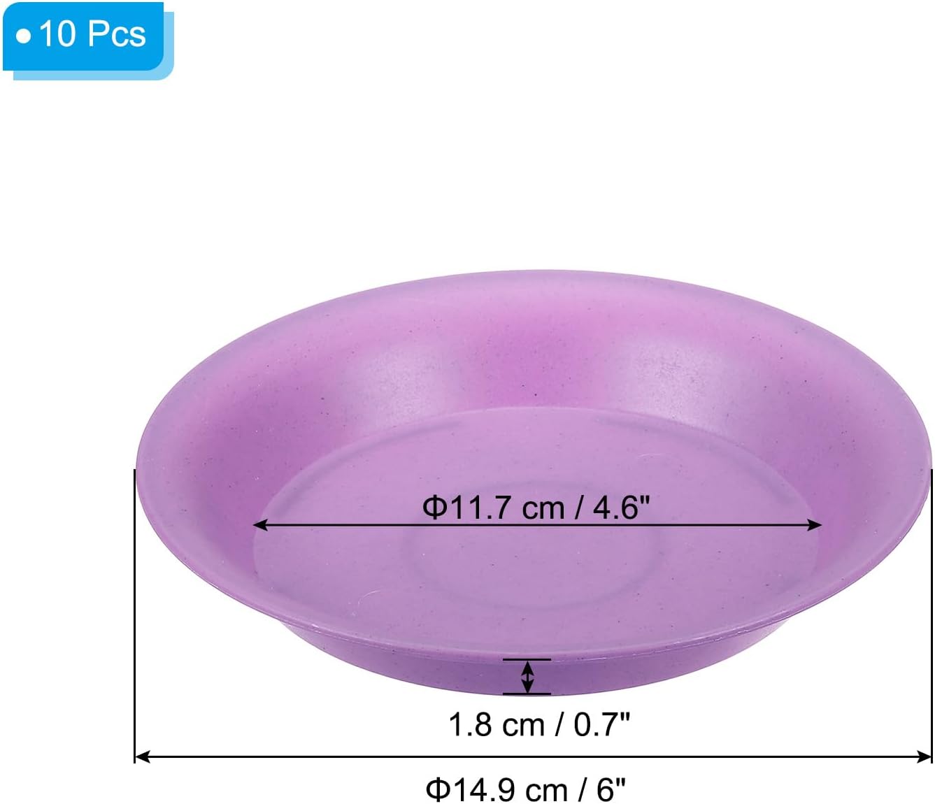 Bandeja drenaje plástico 6pulg set 10 para macetas interiores