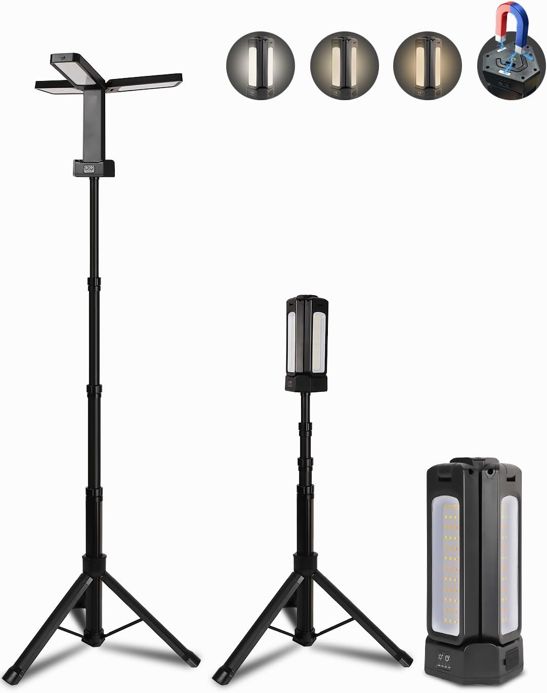 Luz trabajo LED recargable 74.8pulg 2000-3000 lúmenes