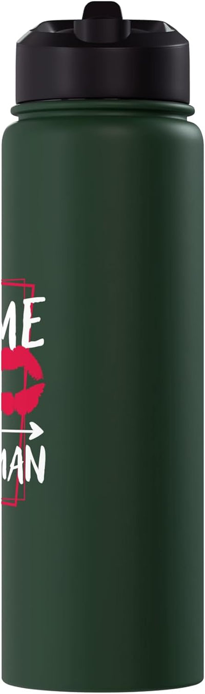 Botella de agua acero inoxidable aislada feminismo derechos mujer