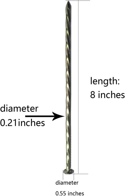 22 Estacas 8pulg Galvanizadas Césped Artificial