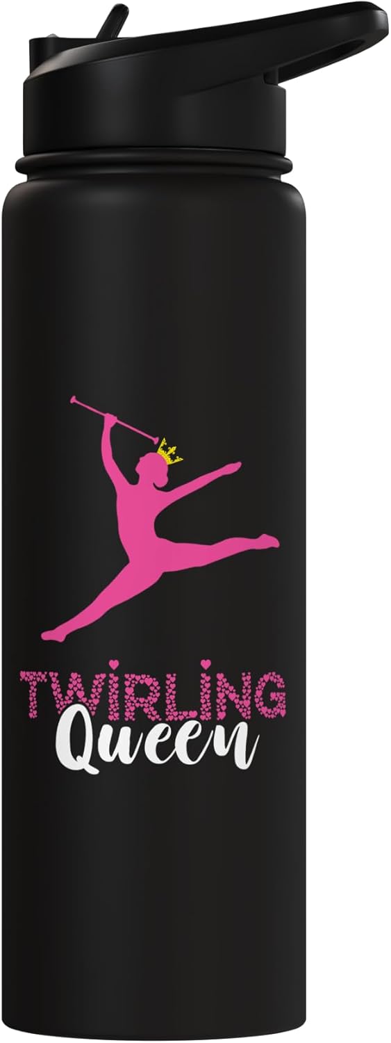 Botella de agua aislada de acero inoxidable para twirling