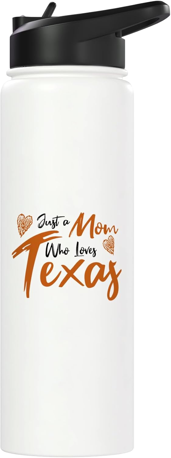 Botella de agua acero inoxidable con orgullo de Texas para mamá