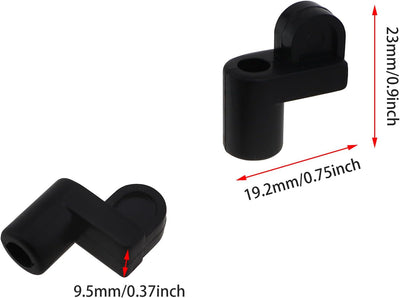 Clips fijación pantalla plástico ABS negro