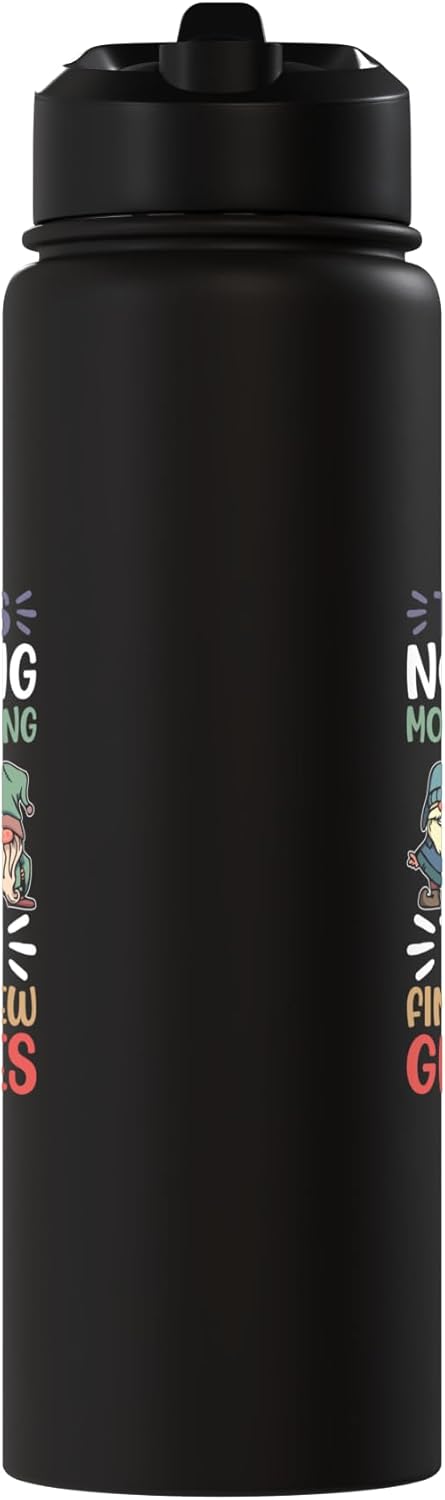 Botella de agua acero inoxidable con gnome jardinero
