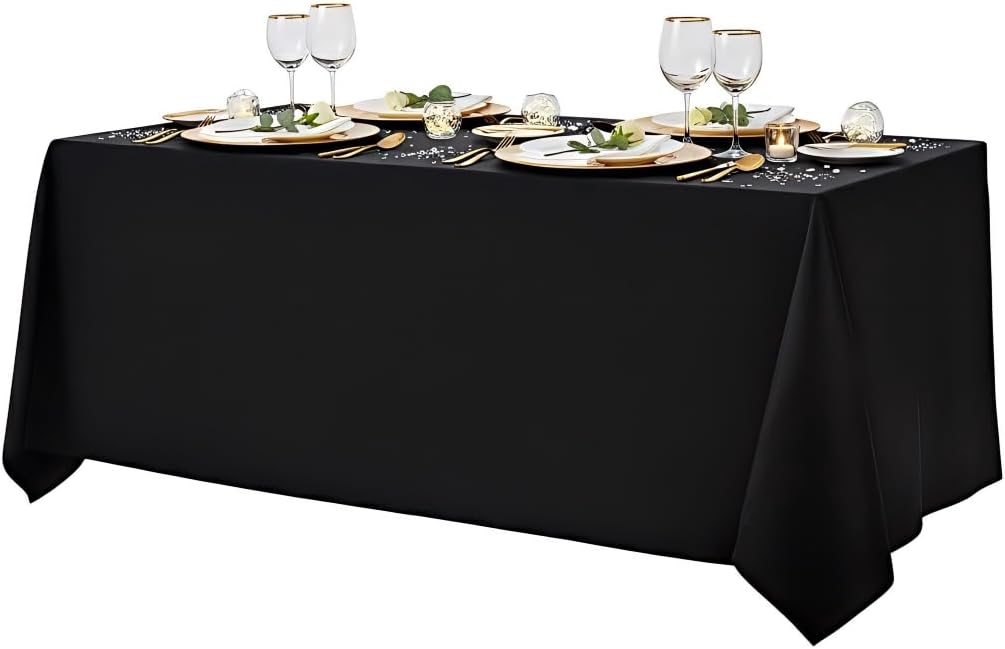 Servilletas de mesa rectangular y redondas de poliéster 90x132 pulgadas set de 12