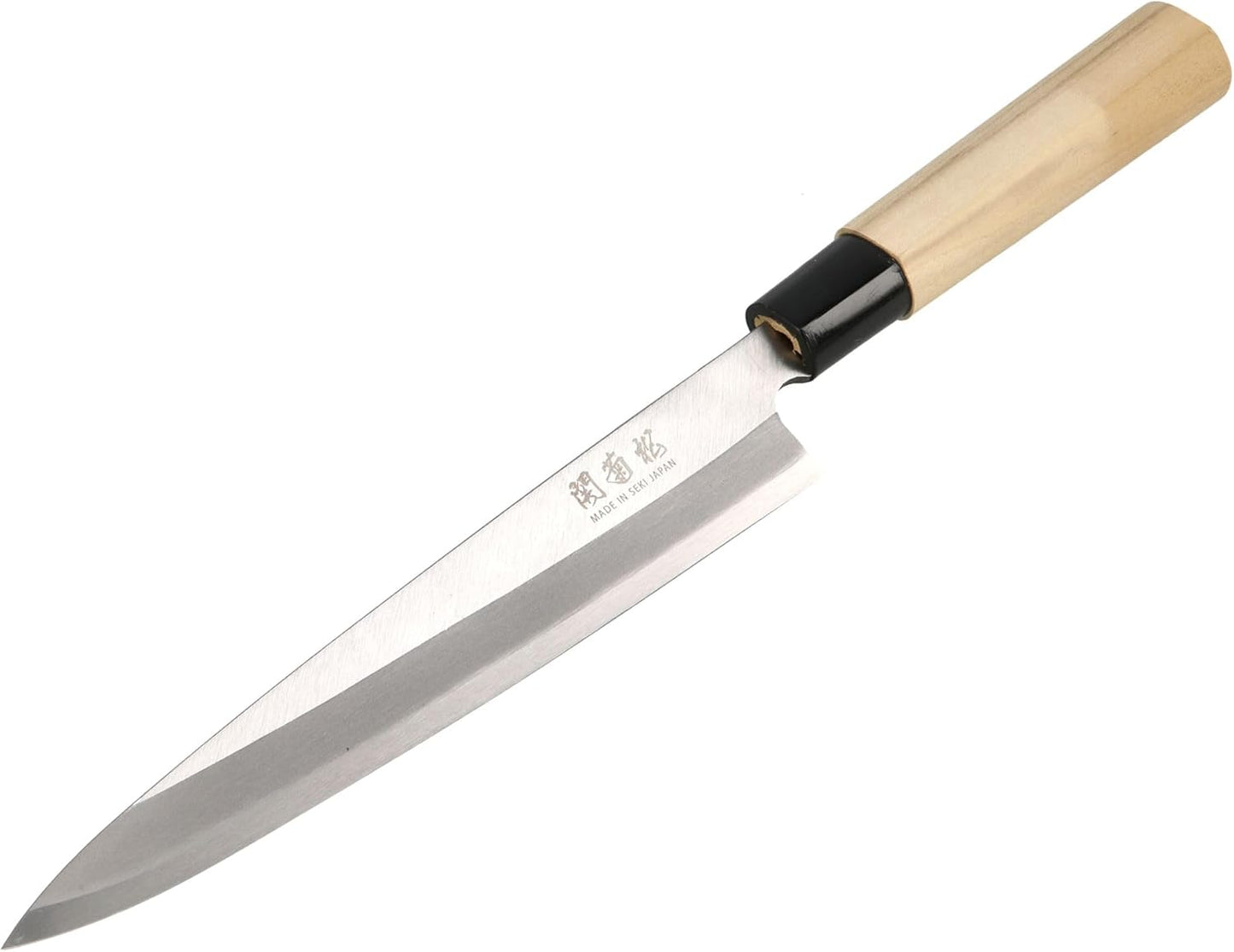 Cuchillo sashimi zurdo acero blanco mango magnolia