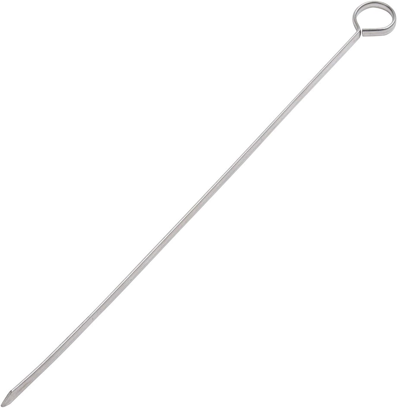 24 Brochetas Kabob Acero Inox 12pulg Parrilla