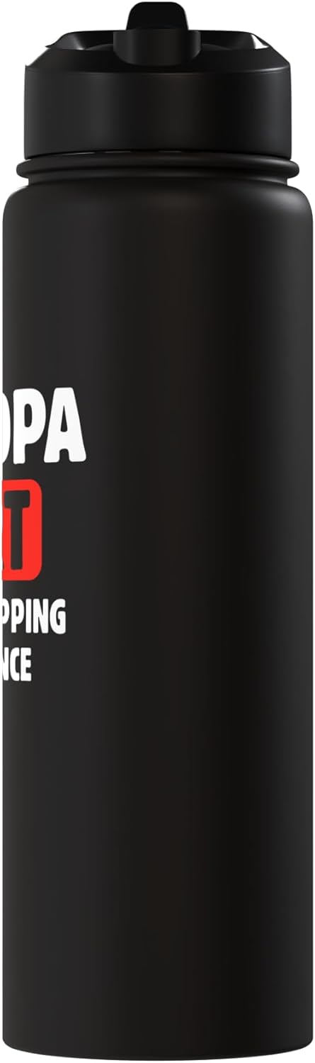 Botella agua acero inox aislada chiste abuelo