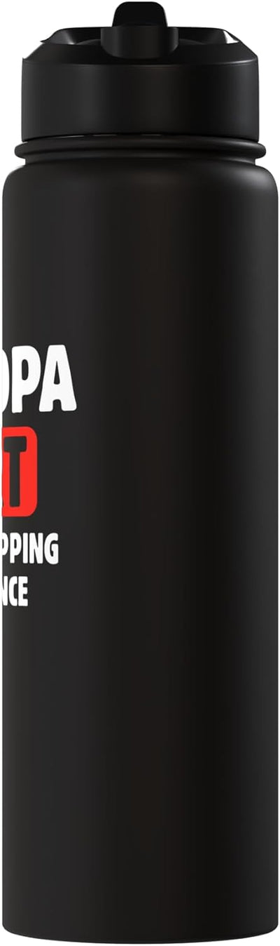 Botella agua acero inox aislada chiste abuelo