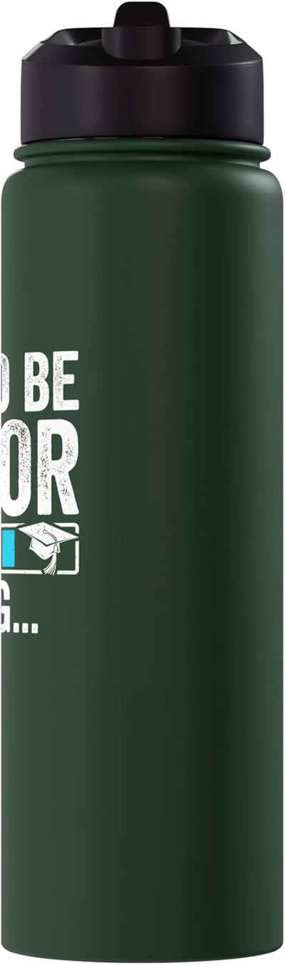 Botella de agua acero inoxidable aislada futuro doctor