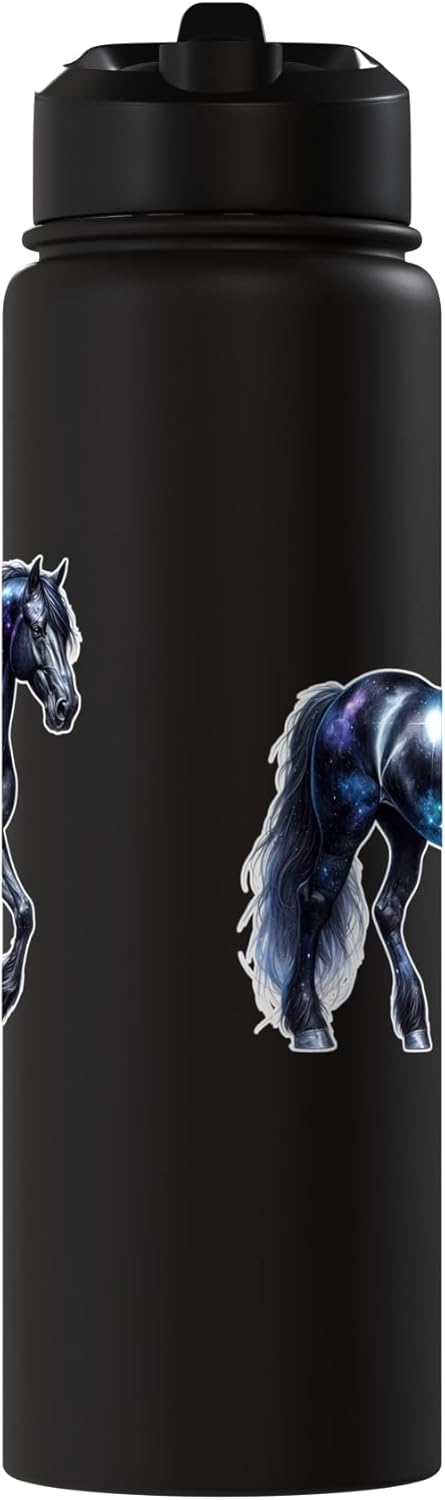 Botella de agua aislada de acero inoxidable Galaxy Horse