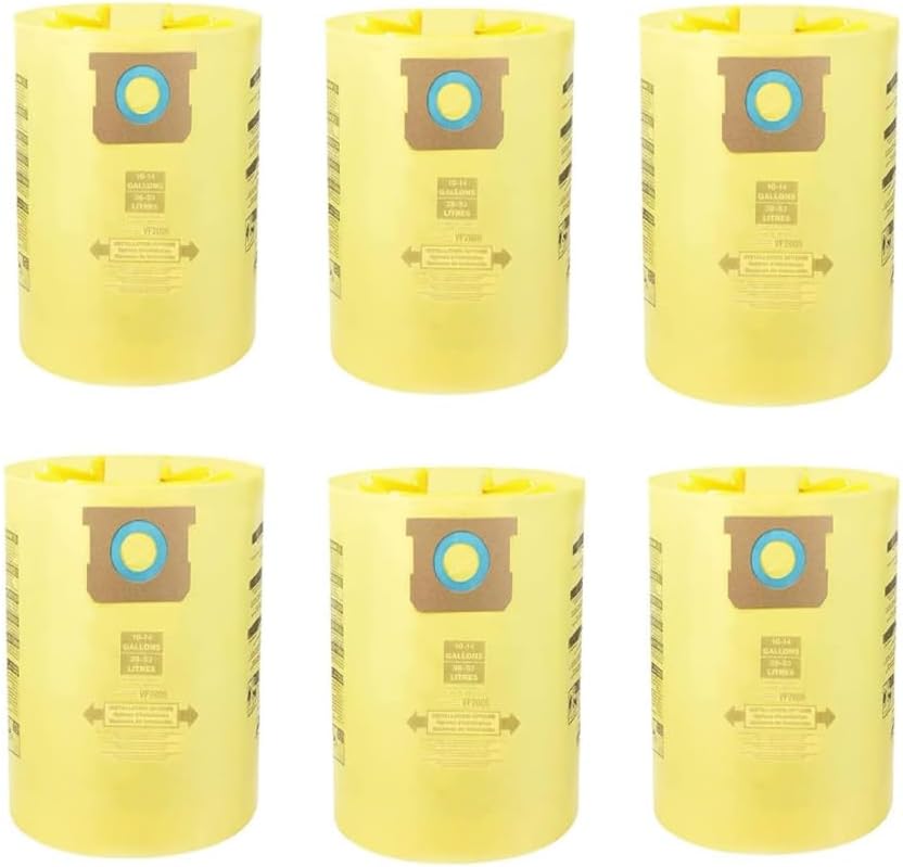 Pack 6 bolsas vacío compatibles aspiradora 10-14gal doble capa