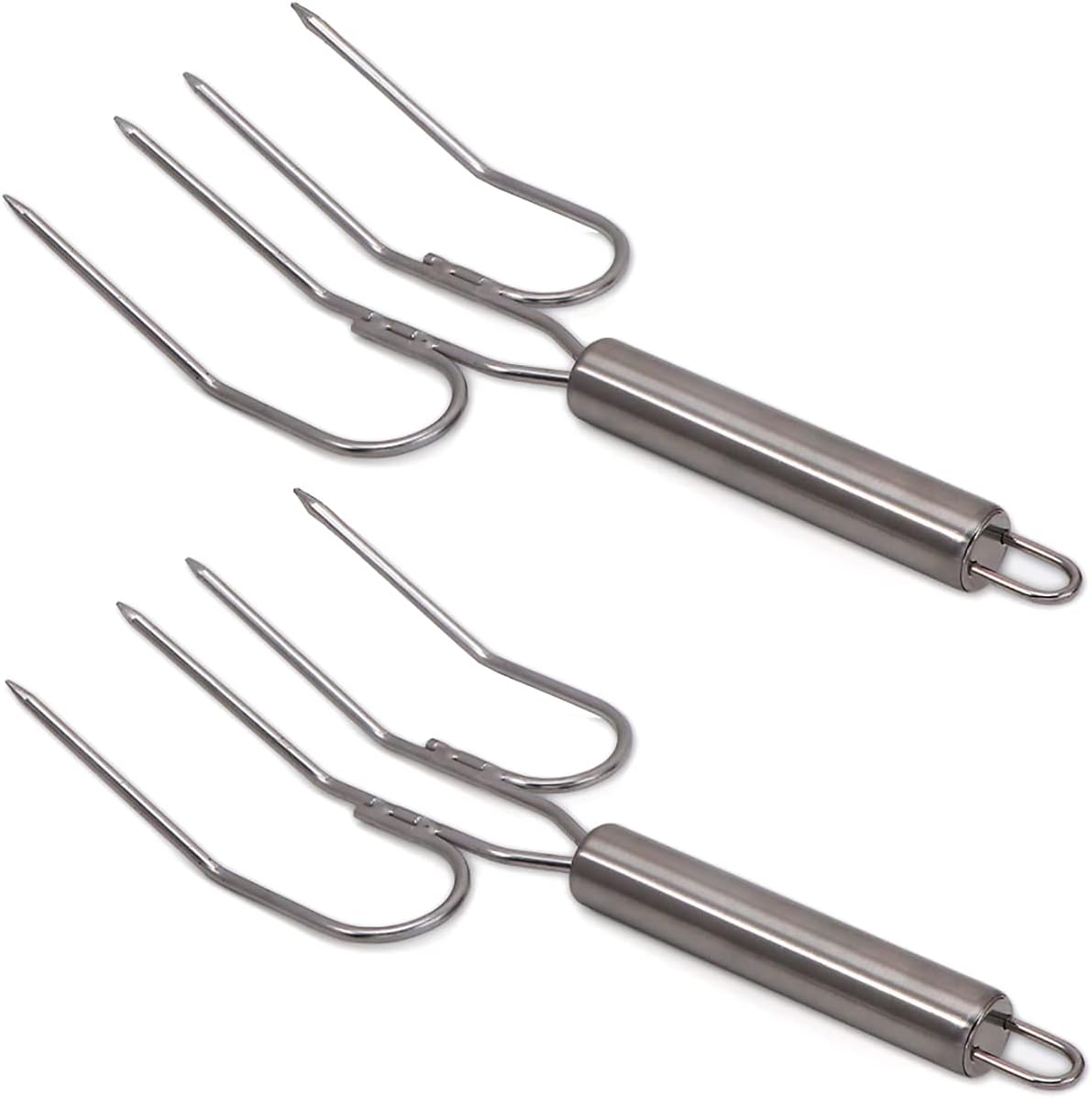 2 Pzas Levantadores Pavos Acero Inox Tenedor Barbacoa