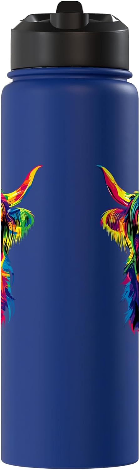 Botella agua aislada acero inox Highland Cow