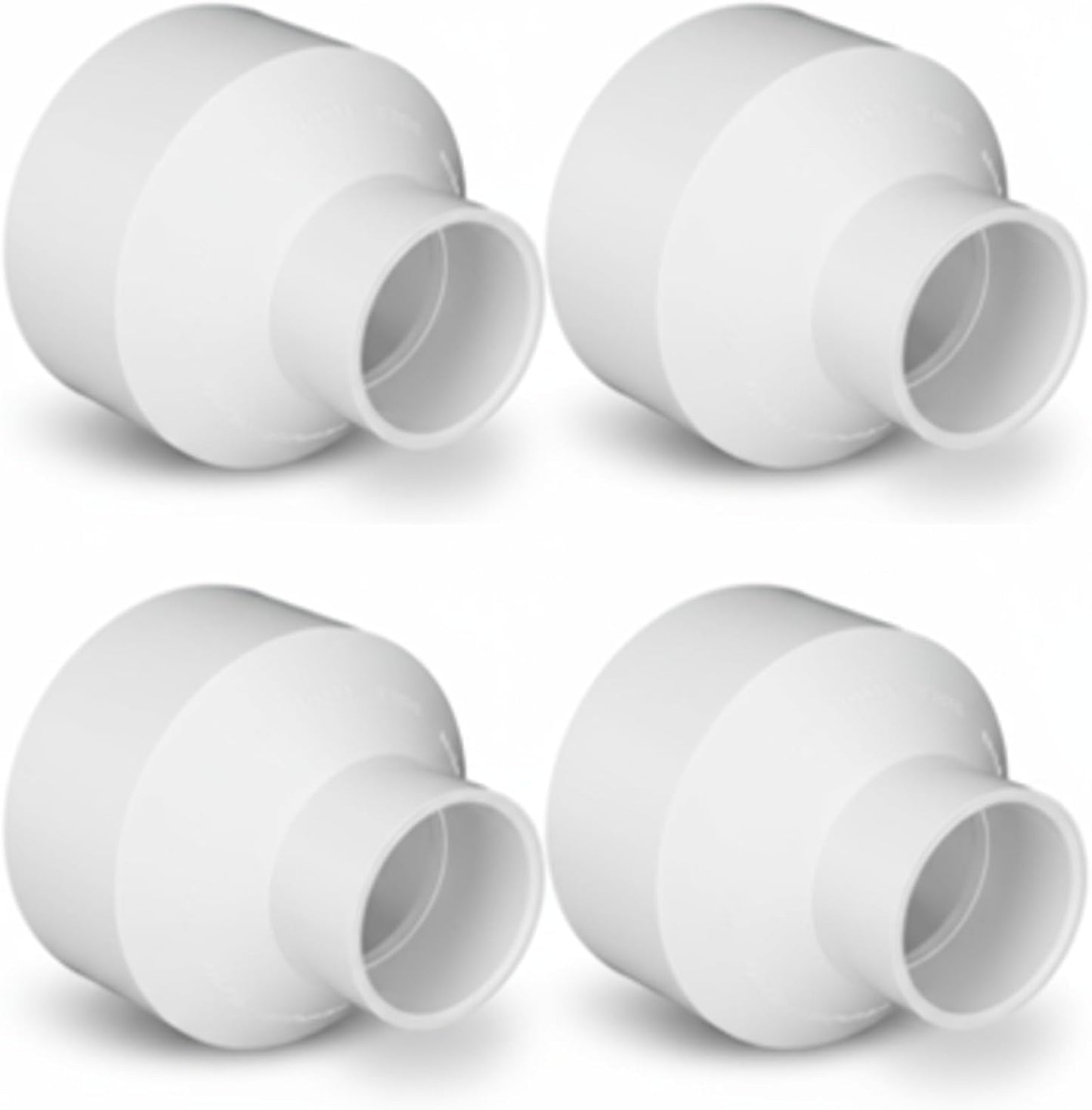 Adaptador PVC 4x2 pulg 4uds enchufe zócalo Dwv