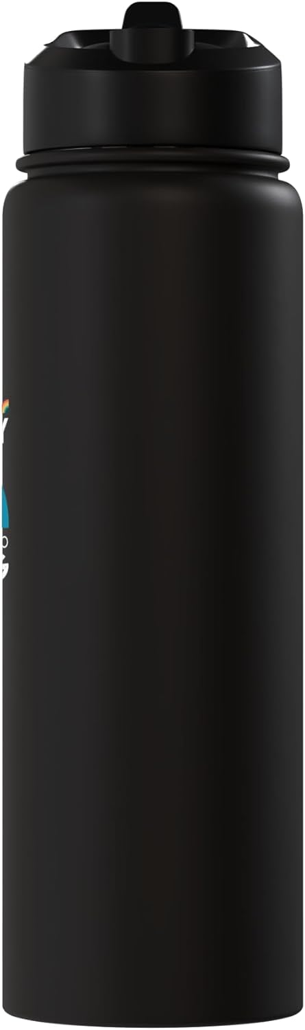 Botella de agua acero inoxidable aislada para caminatas