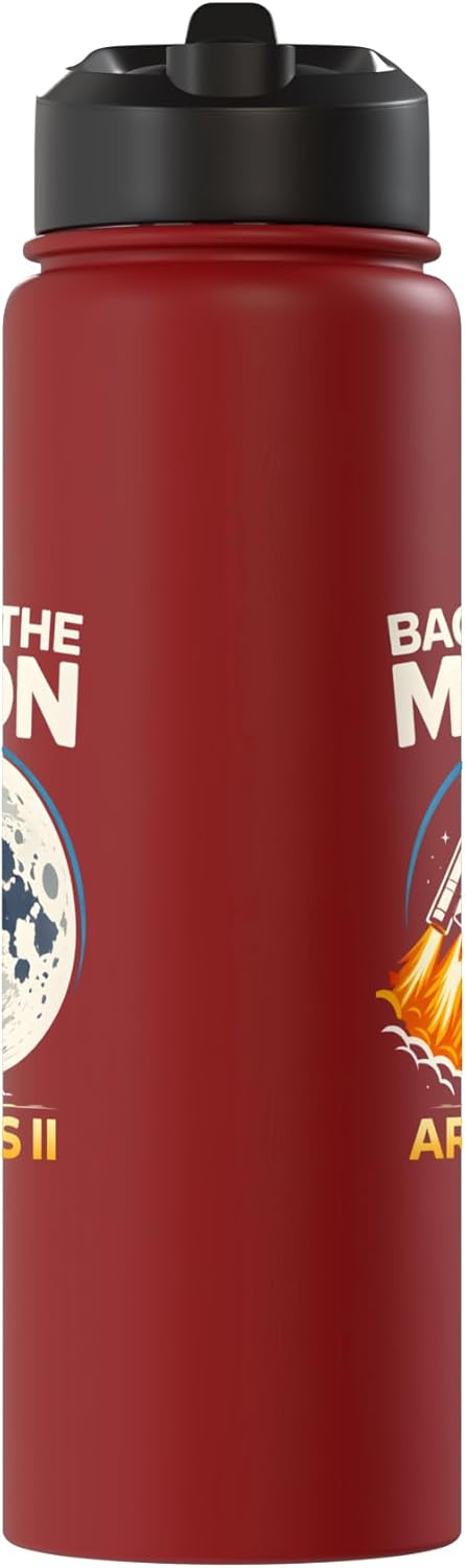 Botella de agua aislada Artemis II Rocket Space Mission