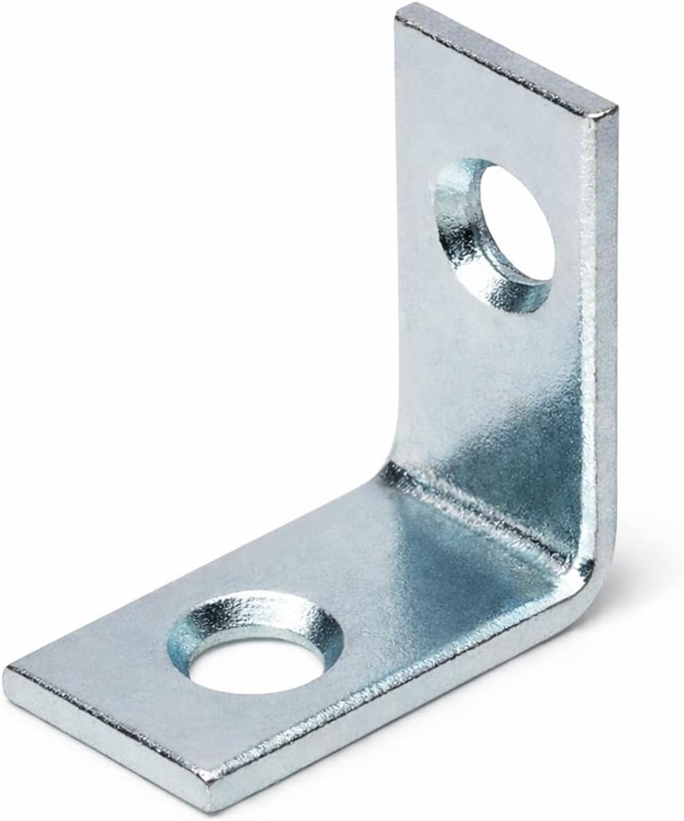 20 Soportes Esquina Metal 1pulg para Muebles y Estantería