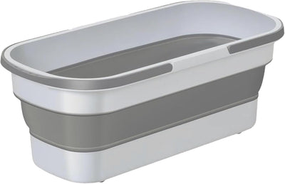 Cubo fregona plegable 12L con ruedas ajuste esponja trapeador