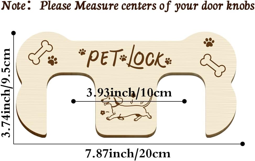 Cerradura puerta francesa perro 7.9x3.7pulg doble madera