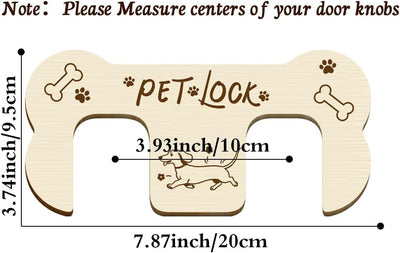 Cerradura puerta francesa perro 7.9x3.7pulg doble madera