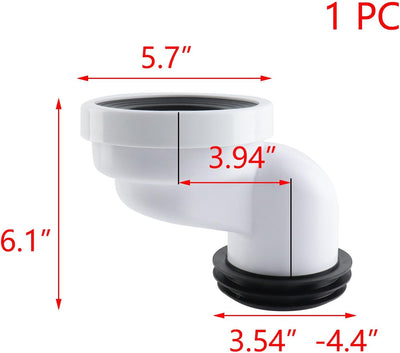 Conector plástico para cambio de taza sanitaria