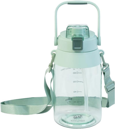Botella de agua Tritan sin BPA con tapa popote resistente a fugas 44 oz