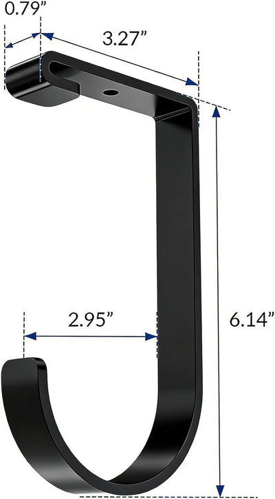 Pack 6 Ganchos Bici Almacenamiento Garaje Techo Pared Negro