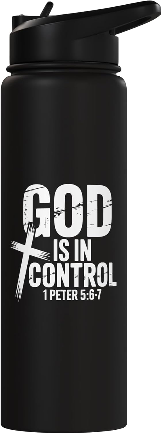 Botella de agua aislada de acero inoxidable God's Control
