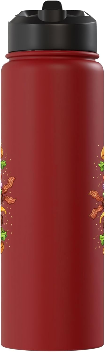 Botella térmica acero inox para amantes de hamburguesa