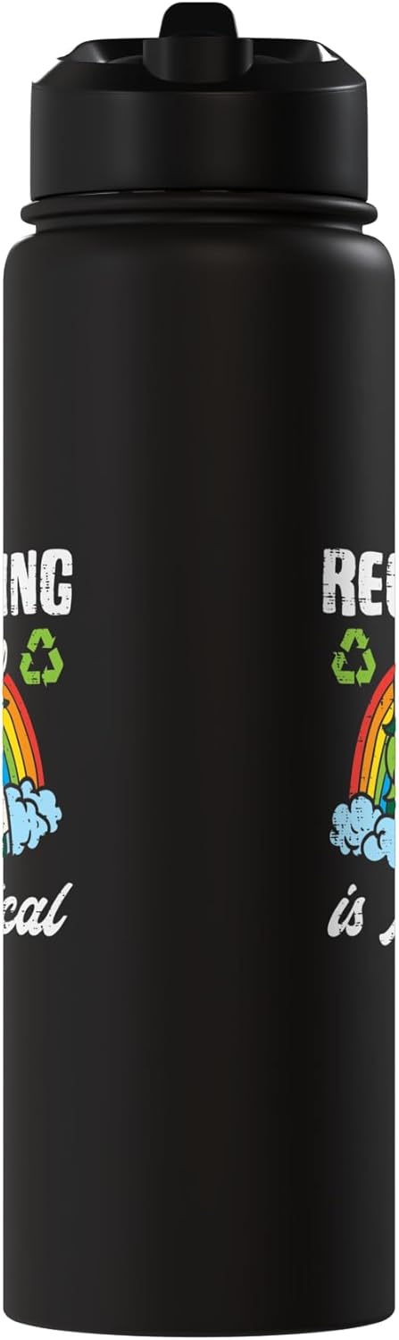 Botella de agua acero inoxidable aislada unicornio día de la tierra