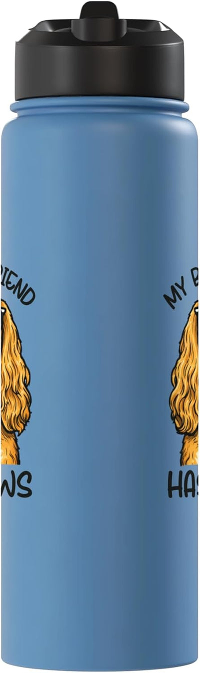 Botella de agua acero inoxidable para amantes de perros Cocker Spaniel