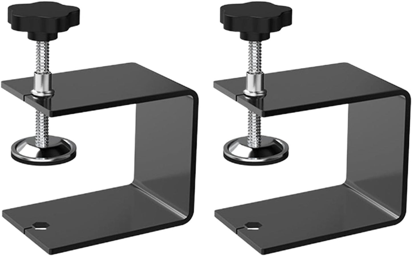 2 Abrazaderas C Acero Inox para Cajones Carpintería Negro