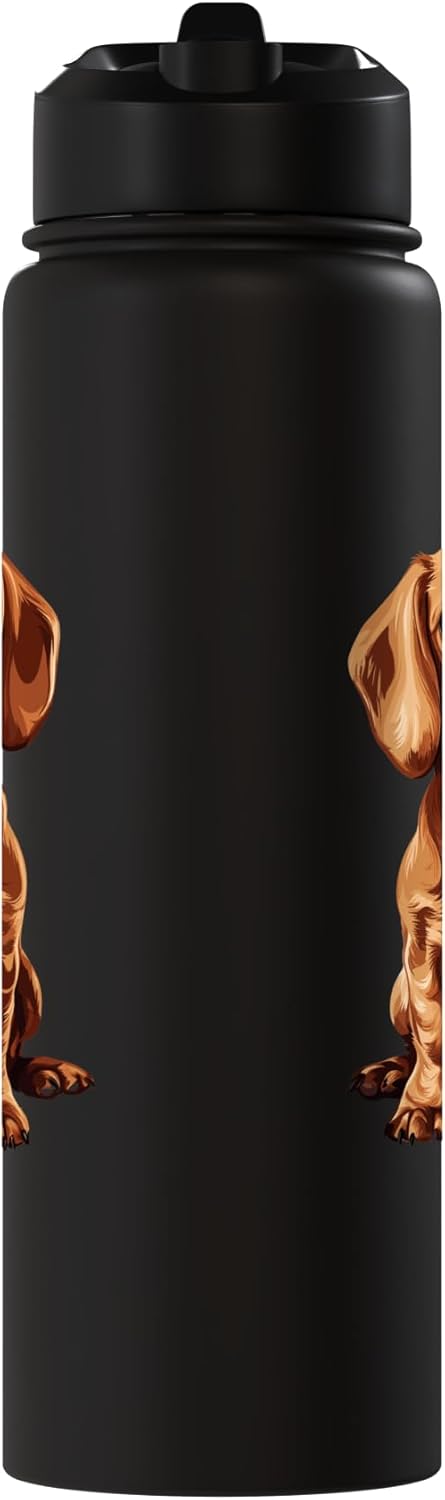 Botella de agua aislada acero inoxidable Dachshund
