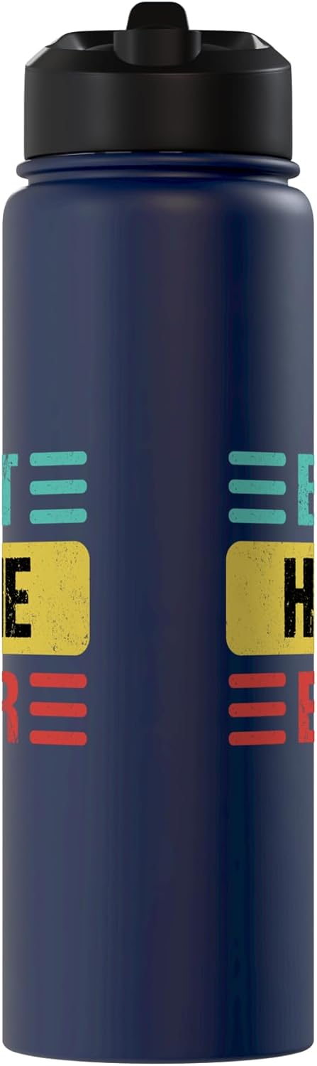 Botella agua acero inox aislada