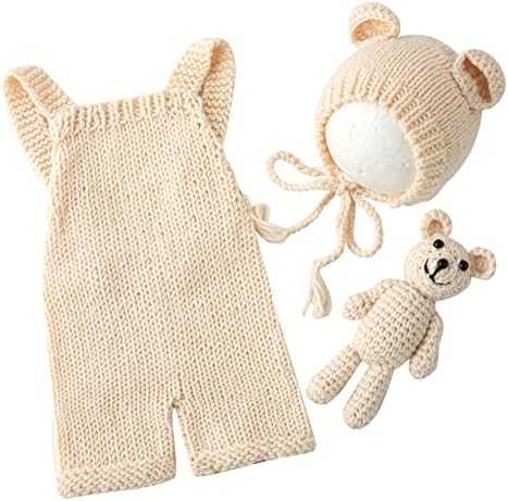 Kit accesorios foto recién nacido gorro oso mameluco disfraz