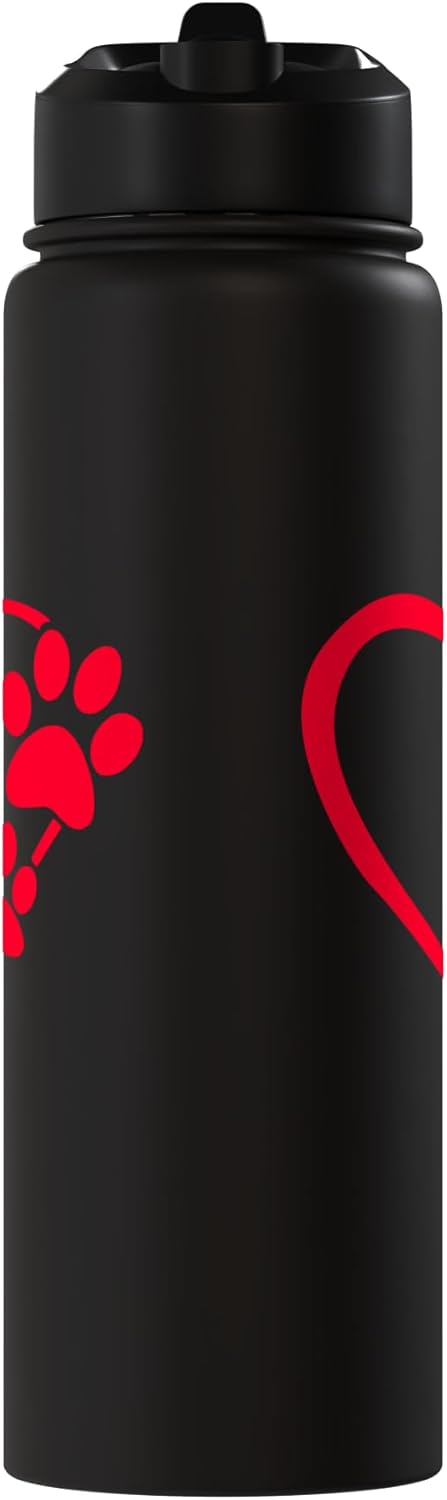 Botella térmica acero inox con estampado de pata de perro
