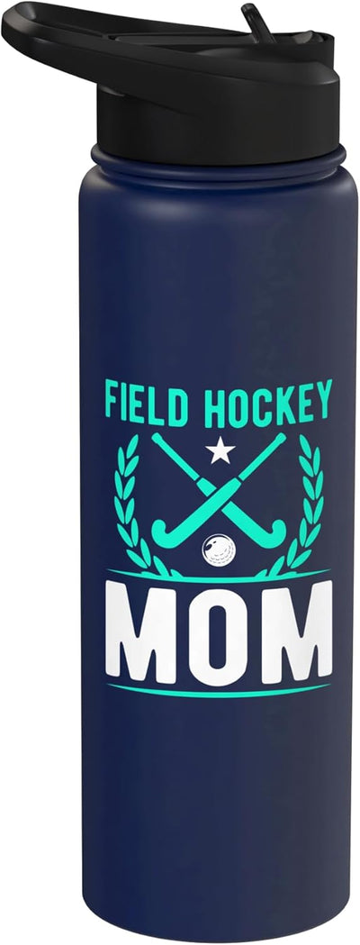 Botella de agua aislada para jugadoras de hockey en acero inoxidable