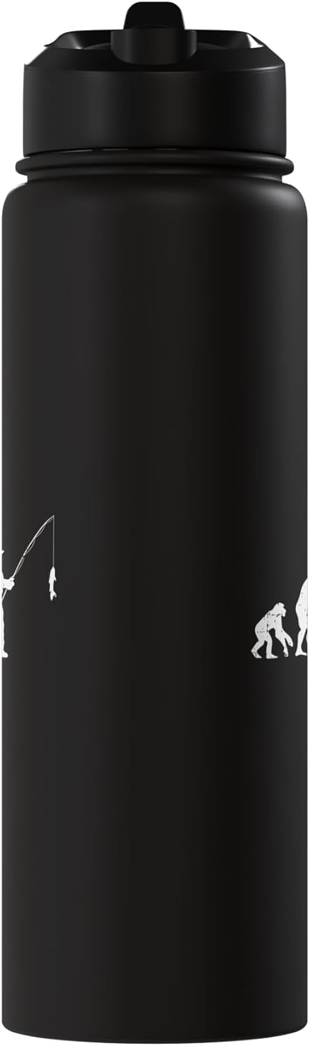 Botella de agua aislada de acero inoxidable regalo para pescador