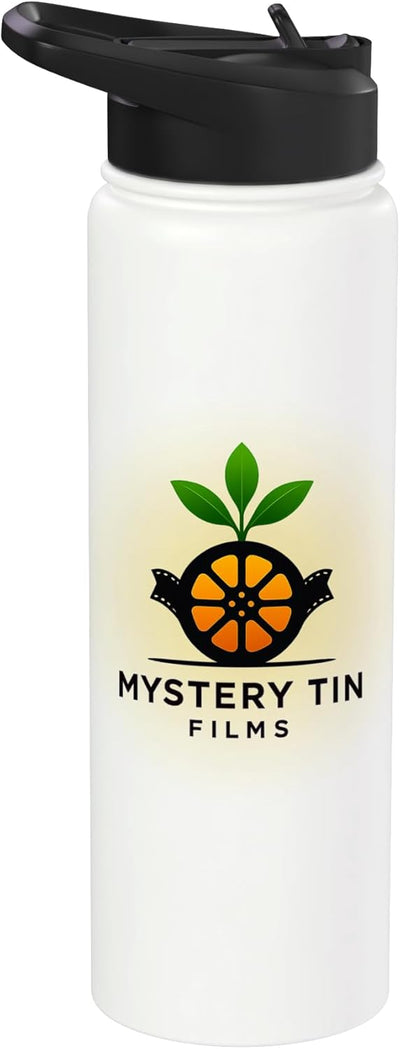 Botella térmica acero inox con logotipo naranja