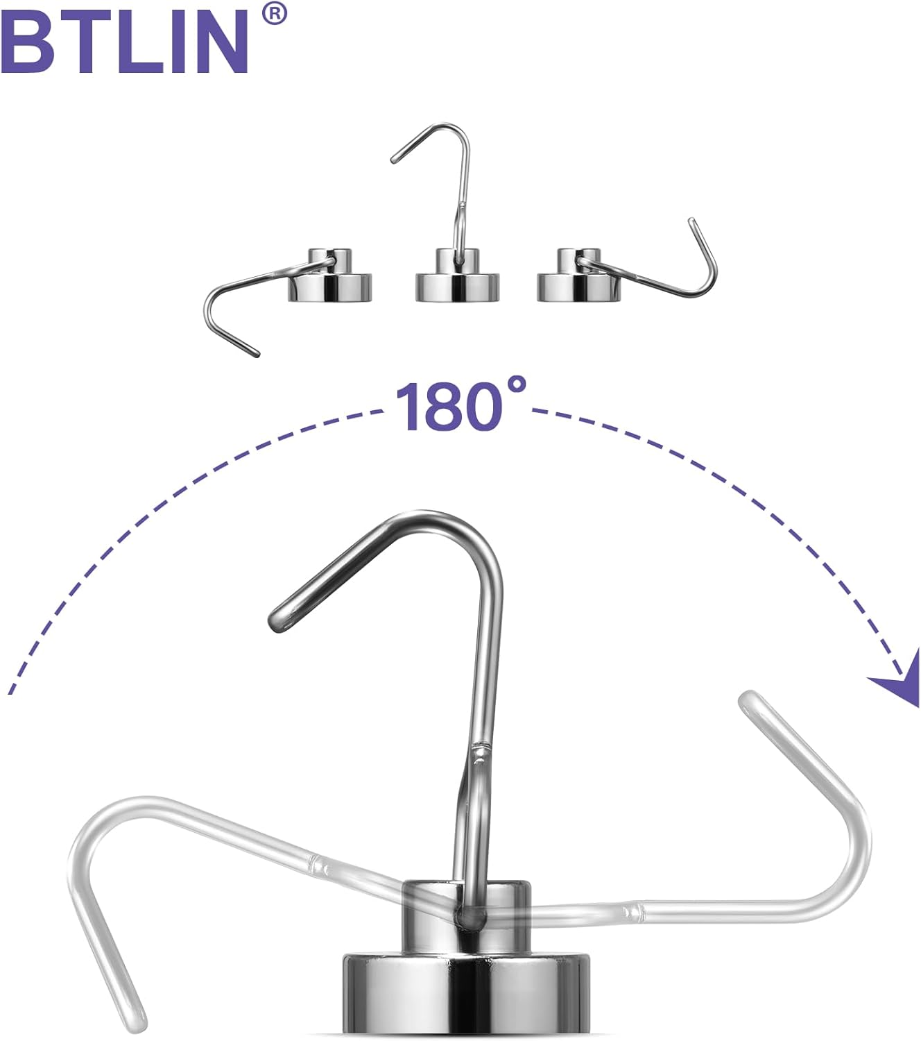 Ganchos magnéticos neodimio carga 33lb set 10 para cocina
