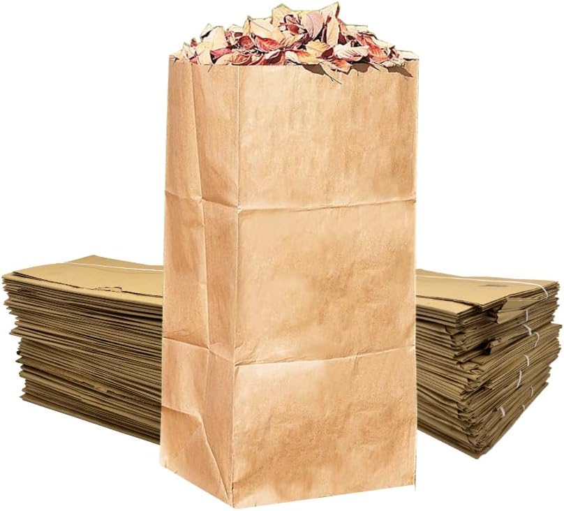 Bolsas residuos jardín 30gal papel marrón resistente 2